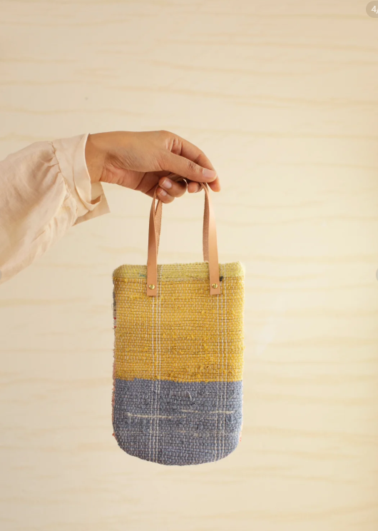 054 Suepla Patchwork Mini Artisan Woven Handbag