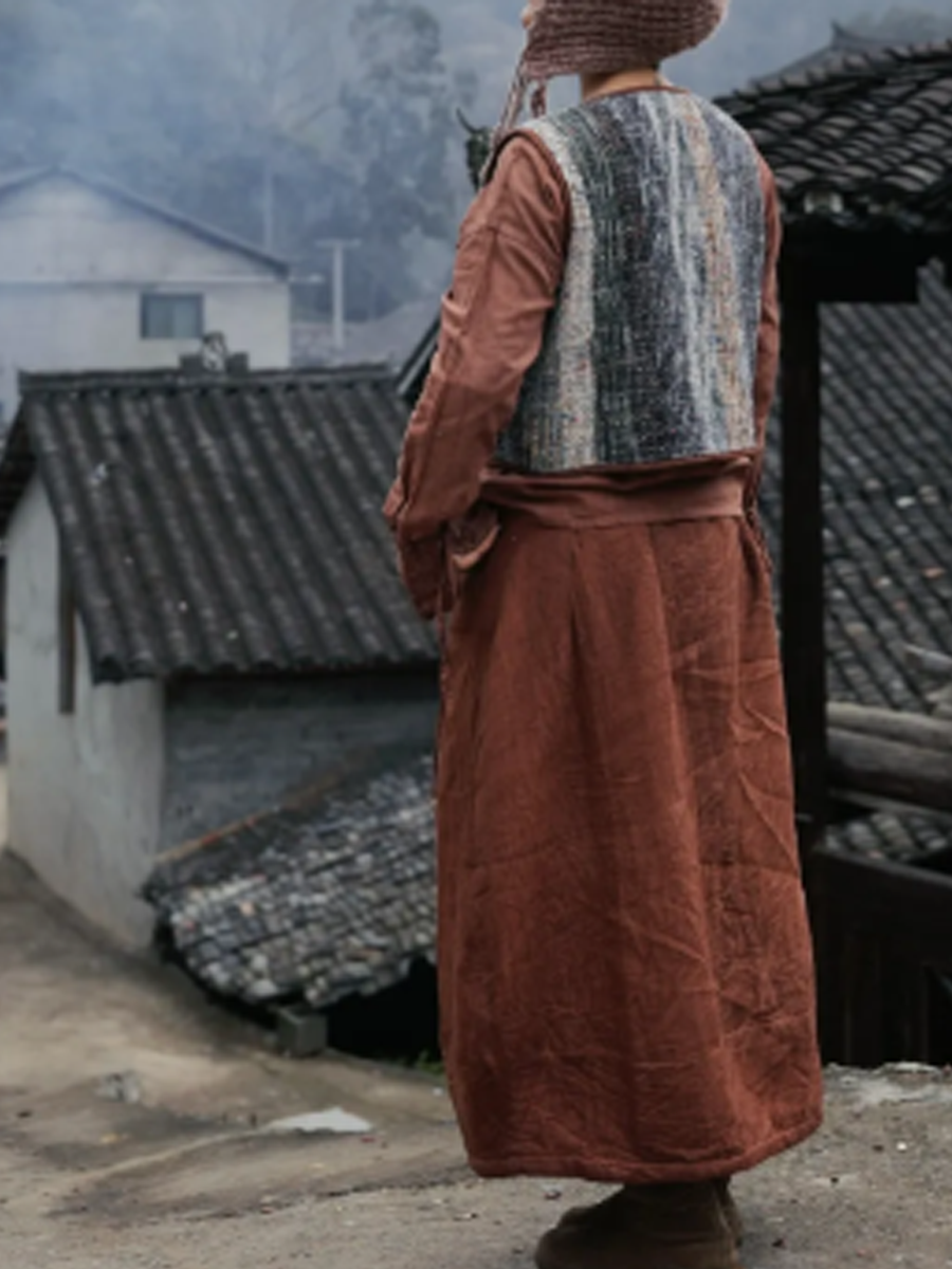 Suepla Patchworks Artisan Woven Vest