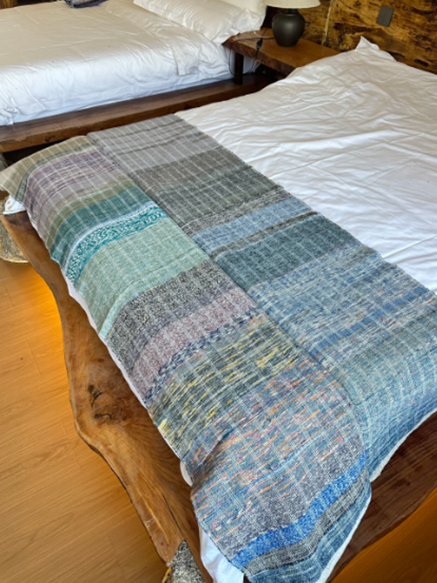 Suepla Pale Green Artisan Woven Blanket
