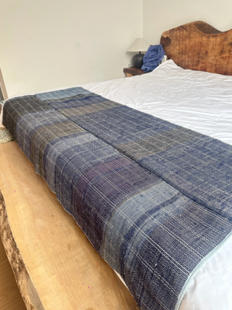 Suepla Purple Blue Artisan Woven Blanket