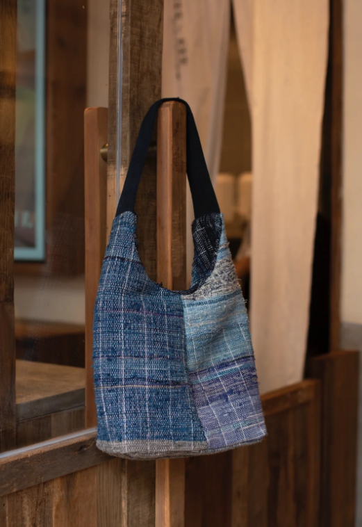 102 Suepla Patchwork Indigo Dyed Shoulder Bag