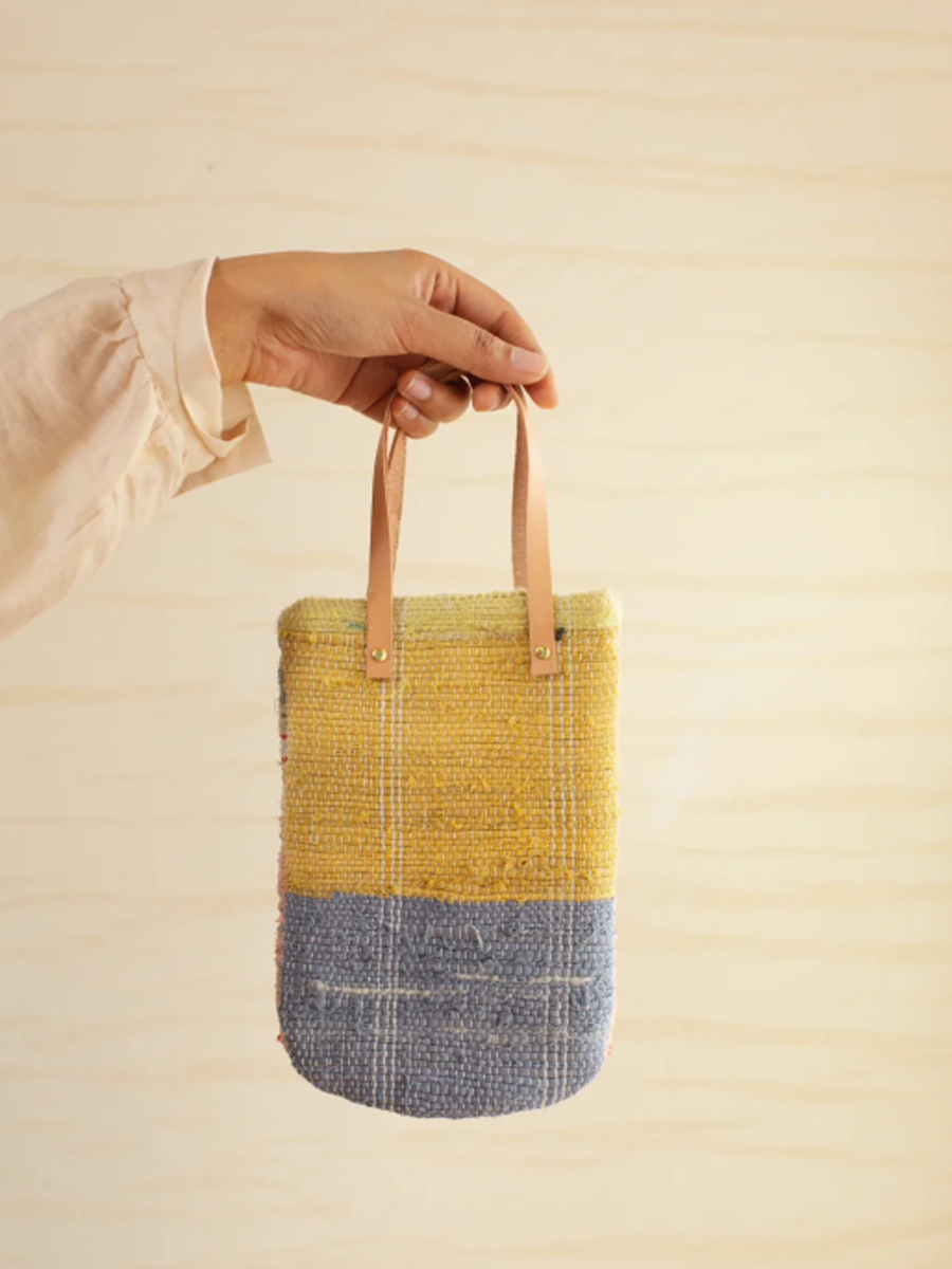 Suepla Patchwork Mini Artisan Woven Handbag