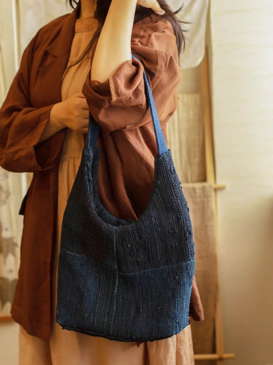 Suepla Indigo Dyed Shoulder Bag